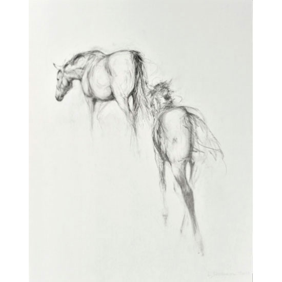 Mare And Foal Walking Away (2013)