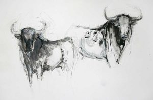 2 Bulls with Ink no 1