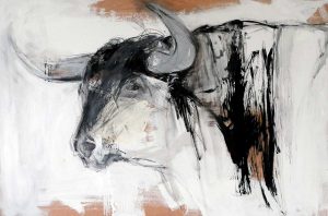 Bulls on Hardboard Series – no 4